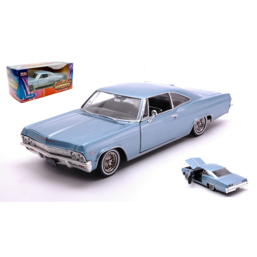 Chevrolet Impala SS396 Coupe' 1965 Metallic Light Blue 1:24 Welly Auto Stradali-image