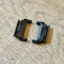 Black 22mm Quick Fit Connectors for Garmin Watch Adapters, Stainless Steel Strap