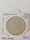 POLAND silver coin 10 zlotich 1932 unc condition