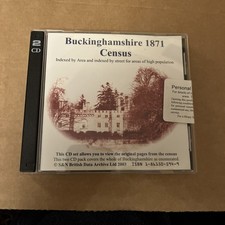 1871 Census Buckinghamshire CD Dataset by S&N British Data Archive Ltd