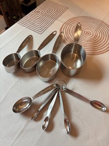 Cuisipro Stainless Steel Measuring Cup (4) + Spoon (5) Sets