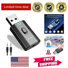 Compact Bluetooth Audio Adapter with Built-in Mic - Perfect for Cars Home