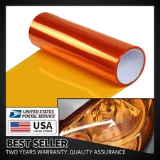 For Headlight Taillight Amber Orange Lens Vinyl Protection Film 12"x71" Replace