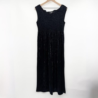 Vintage 90s All That Jazz Velvet Witchy Dress in Black Size 8