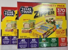 HEB Texas Tough Double Zipper Variety Pack Food Storage bags ( Set of  2)