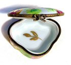 France Limoges Flower Limited Edition Signed Trinket Box Peint Main Limoge — photo 3