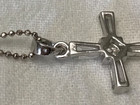 Sterling Silver Cross with Clear Stone with 16"  Sterling Silver Chain — photo 5