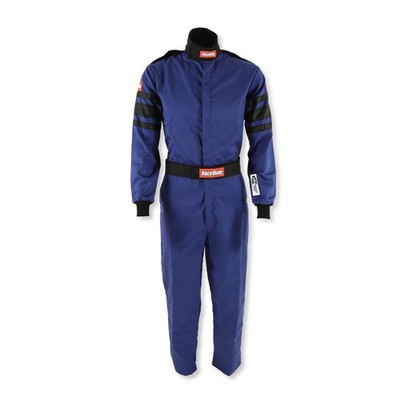 Racequip Racing Suit 110025; SFI-1 SFI 3.2A/1 Large, Single Layer, Blue