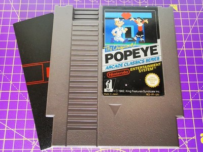 Popeye Arcade Classics NES Nintendo Entertainment System Cartridge + Dust Sleeve