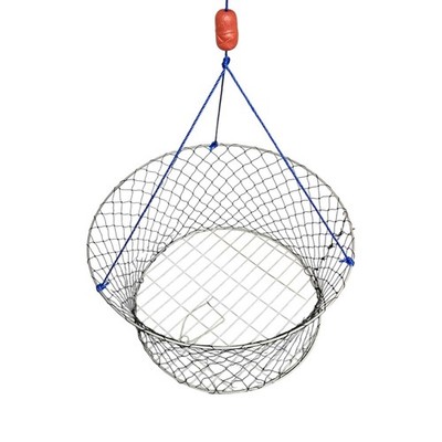 Collapsible Crab Ring Trap Set   26  Heavy-Duty Galvanized Steel with 65FT Rope,