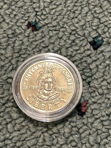 1989 S Silver Dollar Proclaiming The Triumph Of Democracy 2 Coin Proof Set COA - Picture 5 of 6