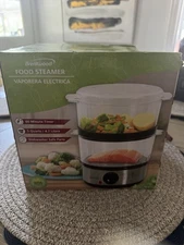 Brentwood TS-1005 2-Tier 5 Quart Electric Food Steamer, Stainless Steel, 400W