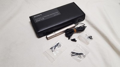 Sony ECM-77B Elektret Kondensator Miniatur Lavalier Mikrofon & Tasche