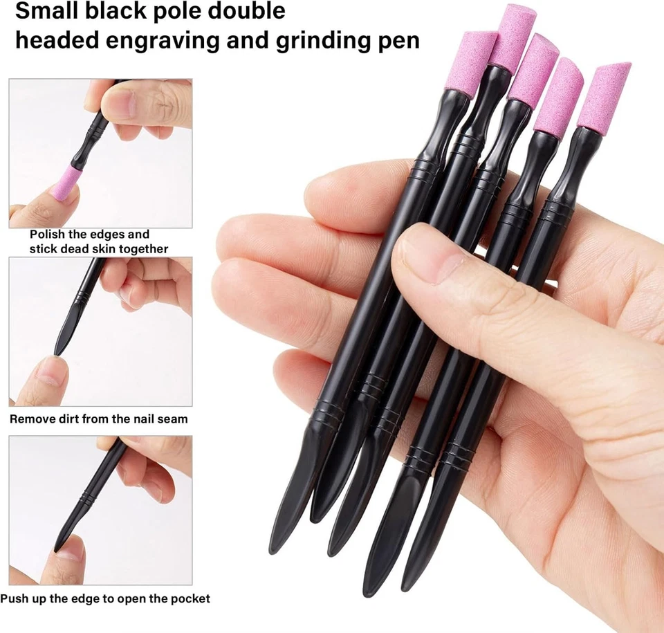 1000 Piezas Piedra Pémez Lima de Uñas Cutícula Piedra Empujador de Uñas Lijadora Palitos Uñas Foto 3 de 4