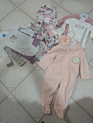 Lot Of Baby Girl next Clothing 0-3 Mo Shirt Pant Robe Pajama