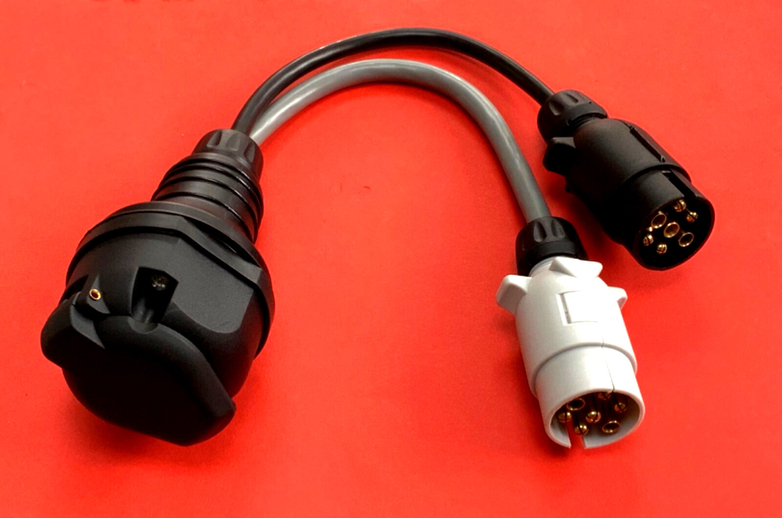 MP602 Towing Adaptor 7 Pin 12N/12S Sockets Car to 13 Pin Plug Caravan/Trailer