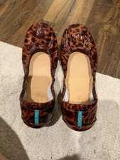 Tieks Tortoise Brown Patent Ballet Flats Size 8 EUC