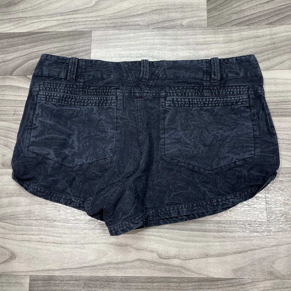 Pantalones Cortos Free People Mujer 10 Piedra Negro Nuevo con Etiquetas Tiro Bajo Botón Fly Point Dume Chino Foto 2 de 4