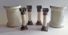 Seth Thomas Antique Clock Case Parts Columns Bases, Capitals Side Columns 57197