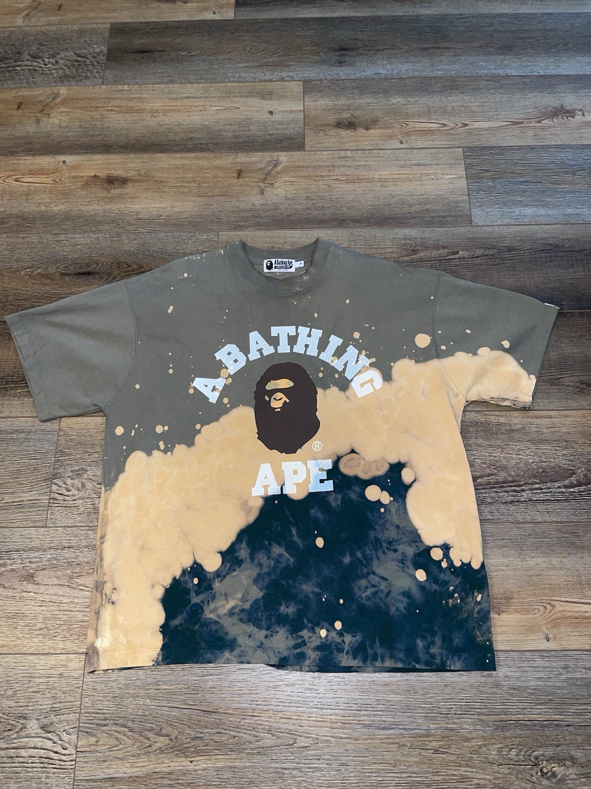 Bape Dyed Graphic Relaxed Fit T-Shirt for Men Size Medium