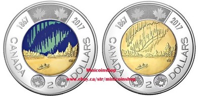 Canada 2017 $2 Dollar Glow in the Dark Dance of the Spirits Toonie