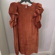 Burnt Orange Designer Dress M