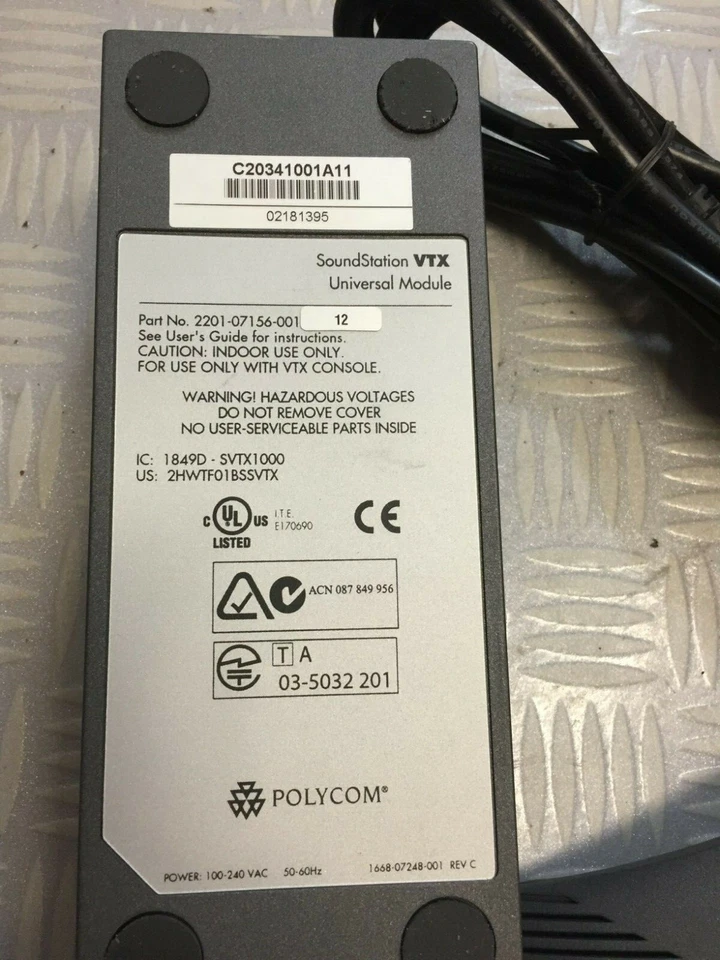 Polycom SoundStation VTX1000 2201-07142-001 VTX 2201-07156-001 Universal Module - Bild 4 von 4