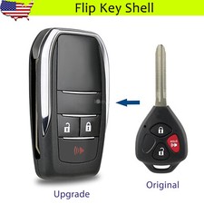 Upgrade Flip Remote Key Fob Shell For Toyota Rav4 Yaris 2007 2008 2009 2010 2011
