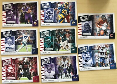 2020 ROOKIES & STARS ACTION PACKED RED FOIL FOOTBALL INSERT SINGLES YOU PICK 