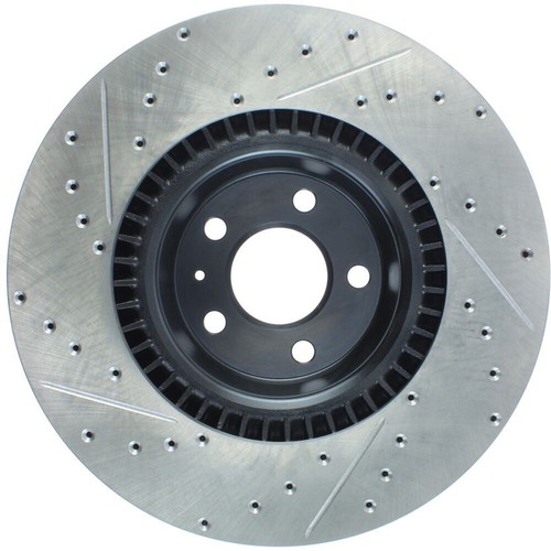 StopTech 127.33134L Front Left Drilled Disc Brake Rotor for 12-19 A6 / 11-18 A7 - Picture 11 of 14