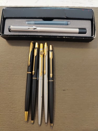 Vintage Parker Füllfederhalter, Tintenstifte, Bleistifte, Set ist insgesamt 6