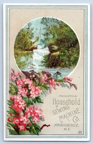 LOTE/3 MÁQUINAS DE COSER DOMÉSTICAS DE LA DÉCADA DE 1880 CO PROVIDENCE RI VICTORIANAS TARJETAS COMERCIALES - Imagen 3 de 5