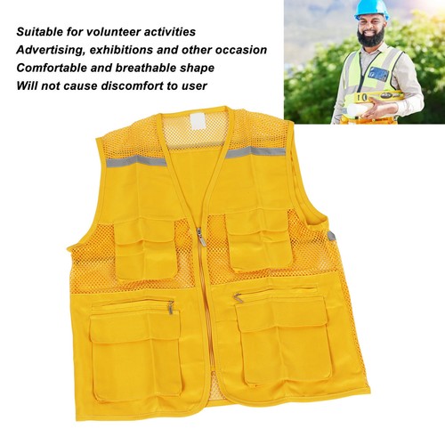 Volunteer Vest For Event Work Clothes Yellow Public Welfare Type 1 XL - Picture 14 of 24