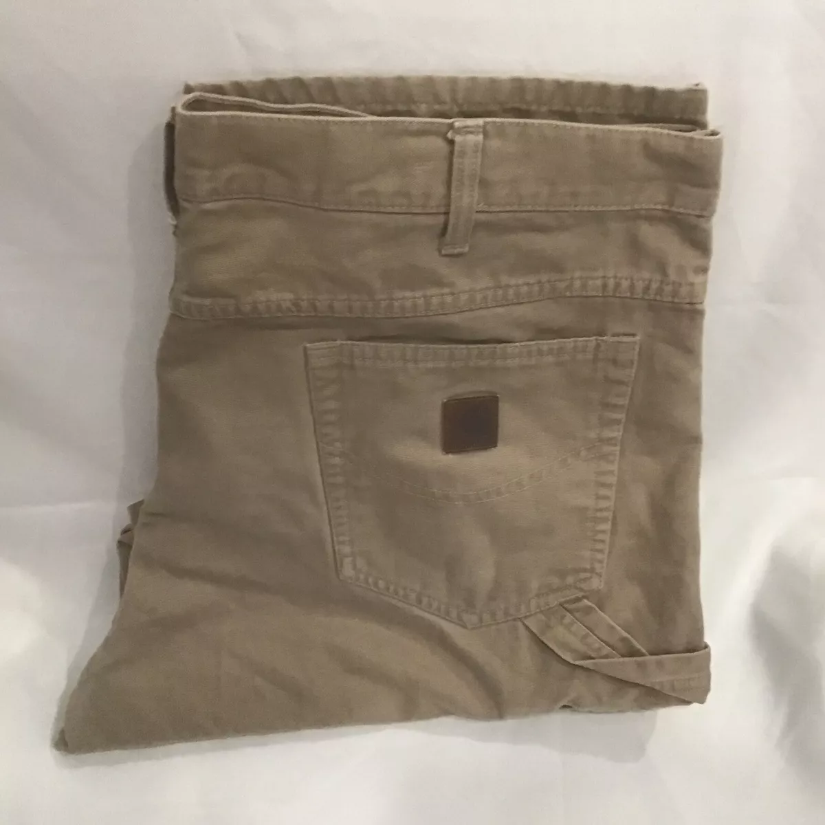 Carhartt B159-GKH Men Size 40x30 Brown Canvas Carpenter Loose Fit