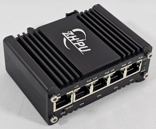 PoE+ Switch 5 Port Managed Gigabit Ethernet Hardened Industrial 12-48V 120W Din - Afbeelding 1 van 11