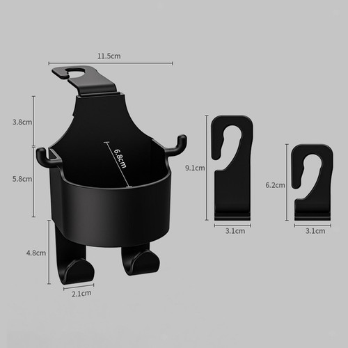 Seat Back Drink Cup Holder Hook Storage Organizer for Bag Grocery Purse - Picture 4 of 7