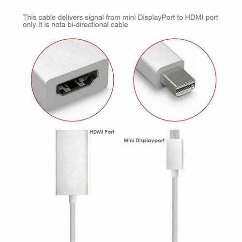 Mini DP Thunderbolt To HDMI Cable Converter HD 4K For MacBook Air/Pro Mac Mini - Picture 6 of 12