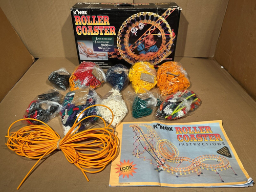 Vintage 1995 Knex Achterbahn Set 2.100 Teile gezählt Modell Nr. 63030 - Bild 2 von 15