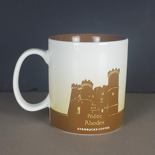 Starbucks Rhodes Greece 2014 Brown Mug Cup 16 oz Foreign - Picture 2 of 5