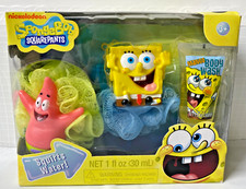 Spongebob Squarepants Tub Time Friends Bath Puffs SQUIRTS WATER Bath Wash Set