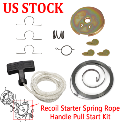 #ad US For Honda 70 85 ATC Recoil Starter Spring Rope Handle Pull Start Rebuild Kit $14.95
