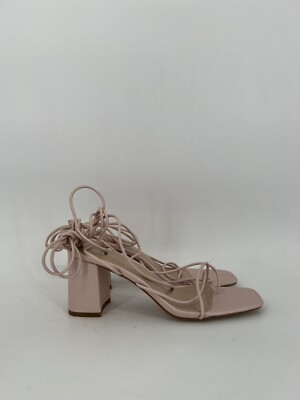 Raid Wide Fit Jennifer Super Strappy Wrap Heeled Sandals  Blush Pink Size 8