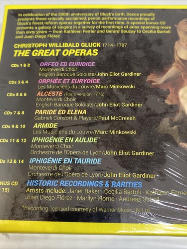 Gluck The Great Operas Gardiner Minkowski McCreesh 15 CD Decca Box Set New - Picture 6 of 8