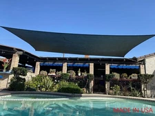 Black Curved Rectangular Sun Shade Sail UV Blocking Outdoor Canopy Awning Patio