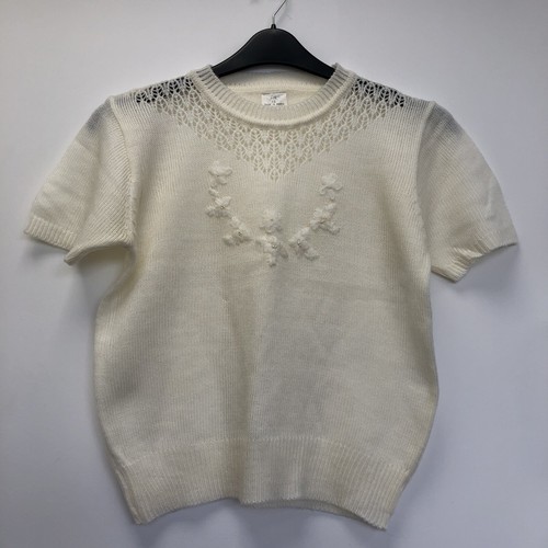 short sleeve cream jumper