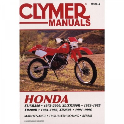 Honda XL XR250 XR350R XR200R XR250L (1978-2000) Reparaturhandbuch Clymer