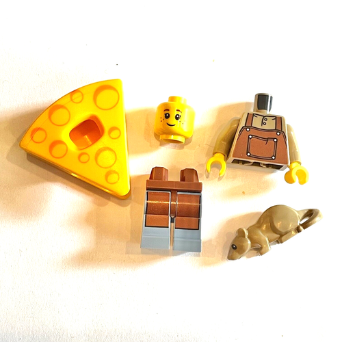 Lego Cheese Maker Costume Minifigure w/ Mouse BAM Q1 2025 NEW - Picture 2 of 7