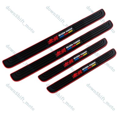 JDM MUGEN Rubber Car Door Scuff Sill Cover Panel Step Protector For HONDA X4 New