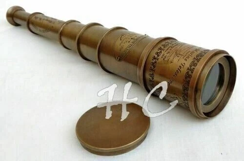 Nautical Solid Brass Telescope Maritime Pirate Spyglass With Box - Image 4 of 4
