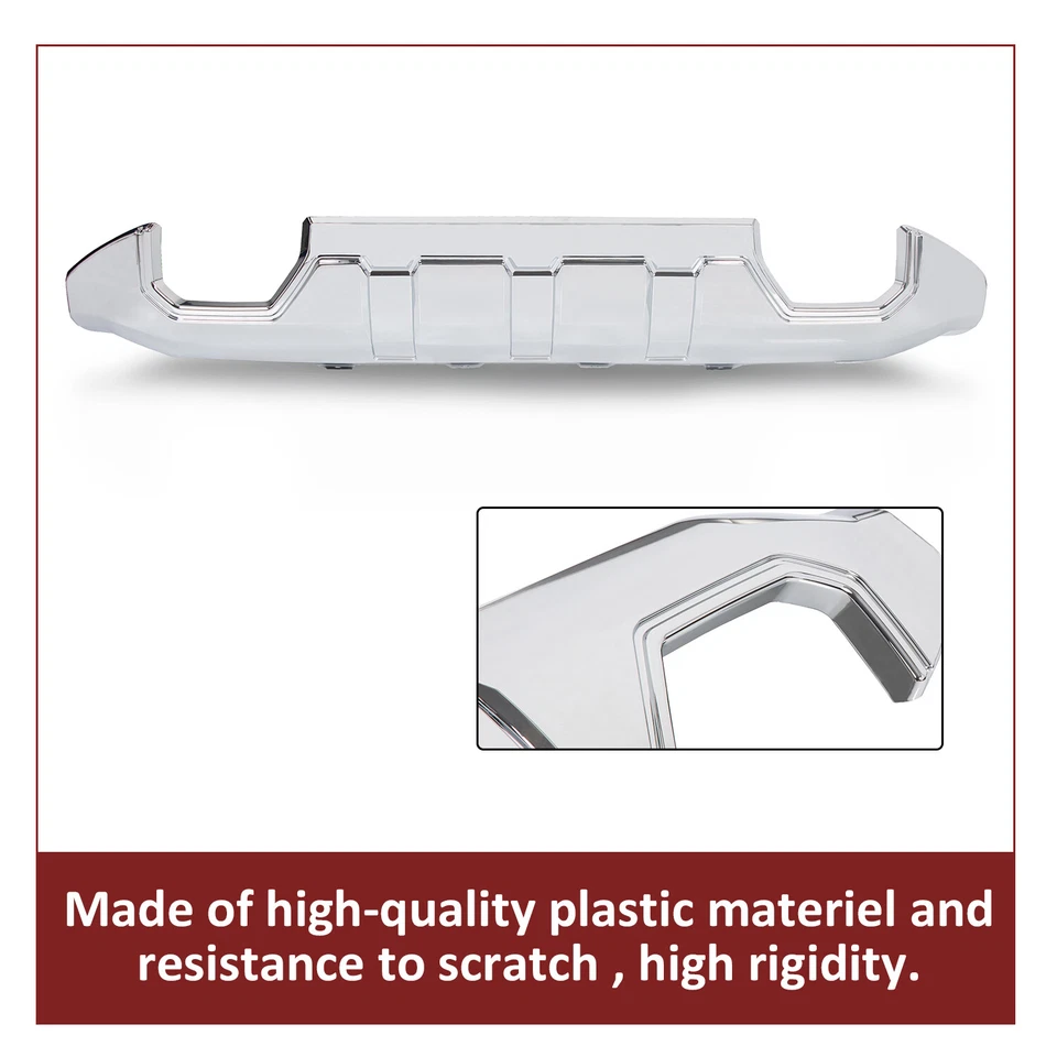 Fits 16-19 GMC Sierra 1500 Front Bumper Skid Plate Protective Armor Chrome - Imagem 3 de 4